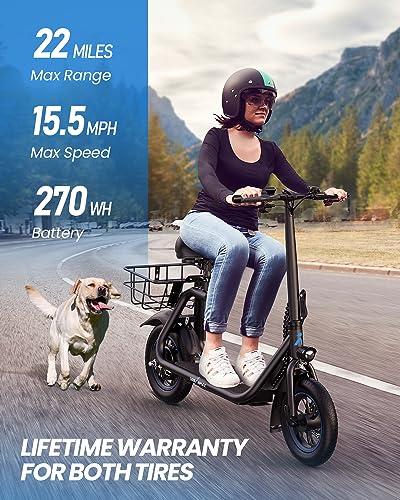 URBANMAX C1 Electric Scooter with Seat, 450W Powerful Motor up to 22 Miles Range