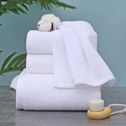 4 Piece Set 100% Cotton Bath Towels - Ultra-Soft, Absorbent, and Spa-Like, White 27 X55 inc