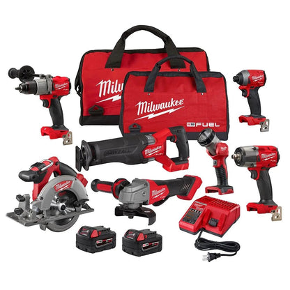 18V M18 FUEL Lithium-Ion Brushless Cordless 7-Tool Combo Kit 5.0 Ah