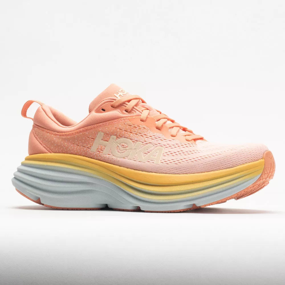 Hoka Bondi 8 Women's Shoes Shell Coral/Peach Parfait