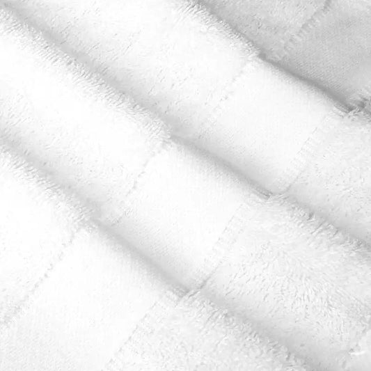 JML Extra Wide 24-Piece White Cotton Bath Towel Set - 600 GSM Extra Large & Highly Absorbent - Includes 6 Luxury Bath Towels (31.5”x54”), 6 Hand Towel